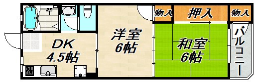 白川台マンション 間取り図
