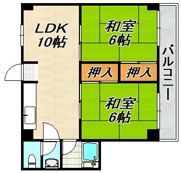 シャトーすずらん 間取り図