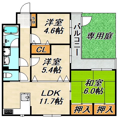 ロイヤルビブレ雲雀ヶ丘 間取り図