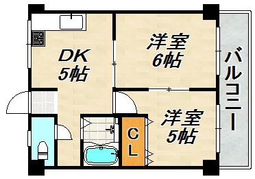 離宮前グリーンハイツ 間取り図