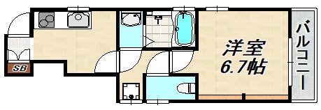 プリッ2大橋町 間取り図