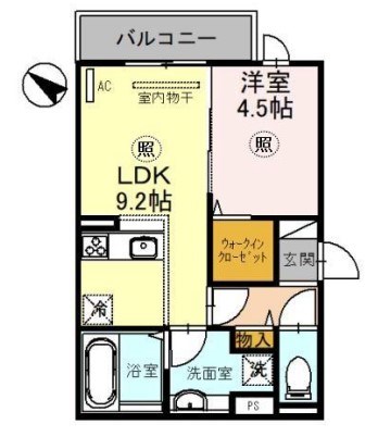ブリランテ川西通 間取り図