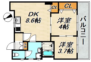 ラムール西山町 間取り図