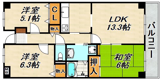 シティ南落合 間取り図