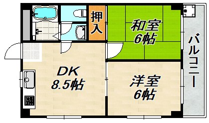 ハイツ菊水 間取り図
