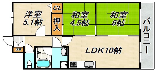 ワコーレニューウエスト 間取り図