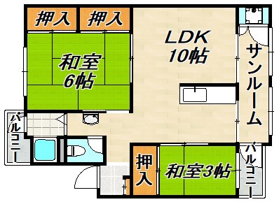 五位ノ池南ビル 間取り図