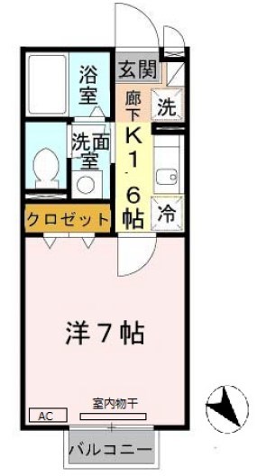 セジュール西代Ⅱ 間取り図