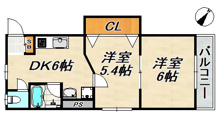 ラムール鈴蘭台南 間取り図