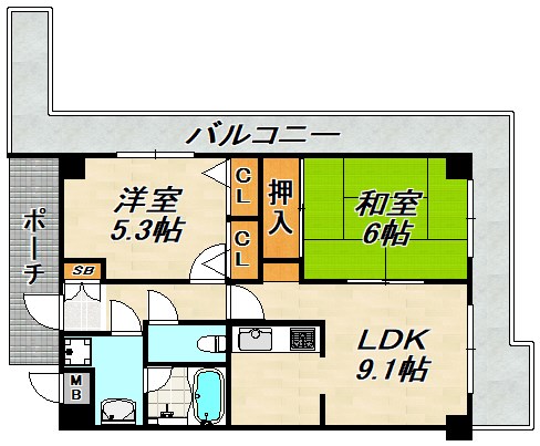 ロイヤル神戸池田広町 間取り図