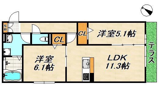 licorice(リコリス)B棟 間取り図