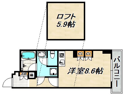 Badge新長田 間取り図