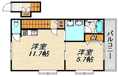 GLAハート長田 間取り図