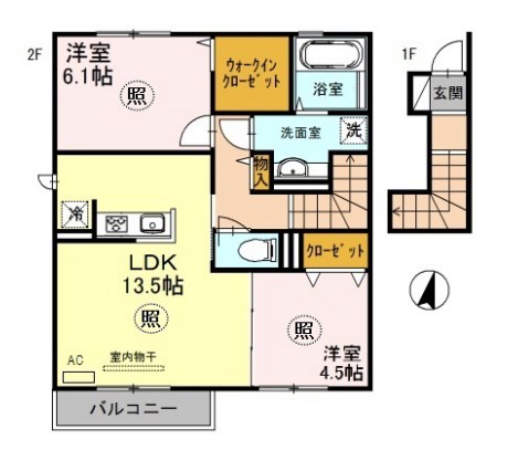 レガロ鈴蘭　Ⅱ棟 間取り図