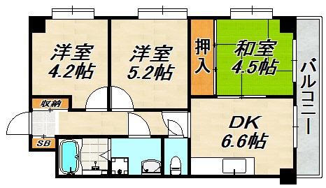 ウィング長田北町 間取り図