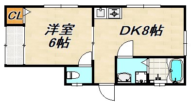 戸崎通ハイツ 間取り図