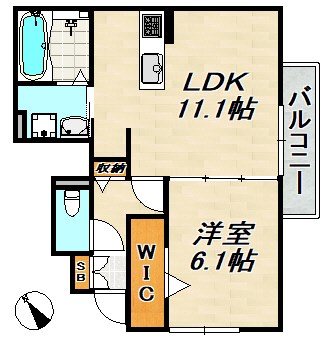 クローバー富士5号館 間取り図