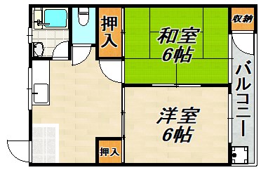 丘町ハイツ 間取り図