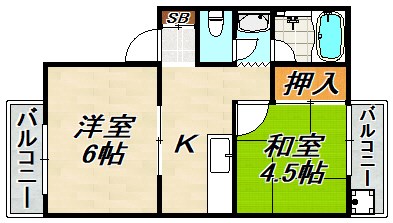 ユニオンハイツⅡ 間取り図