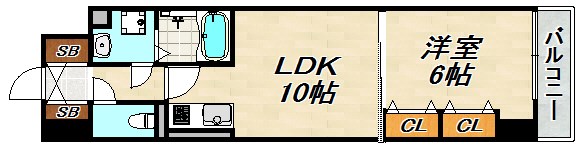 メルディアキューブ新長田 間取り図