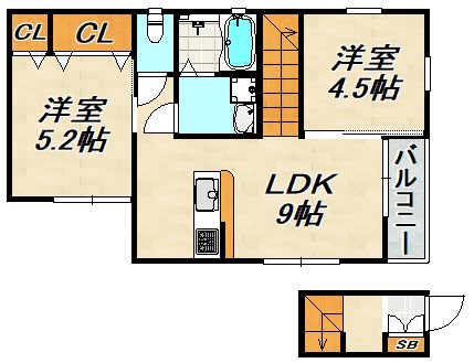 KARIN上沢フロント 間取り図