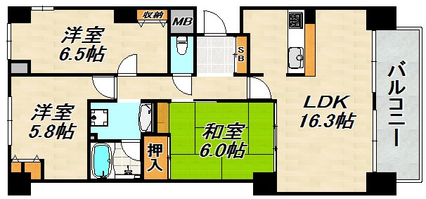 藤和須磨離宮ホームズ 間取り図
