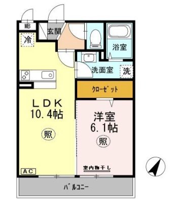 ガーベラ北神戸 間取り図