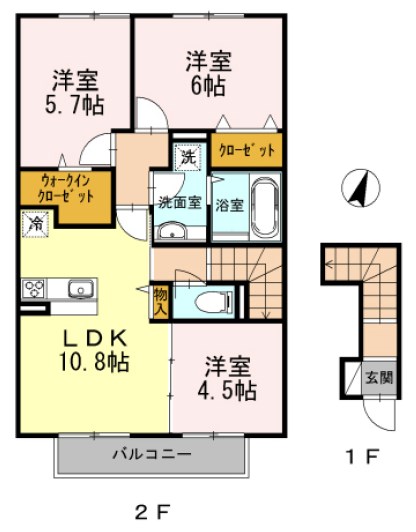 すずらんハイツ 間取り図