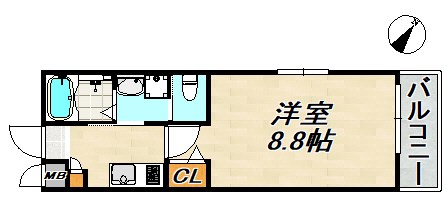 ワコーレヴィータ川西通 間取り図