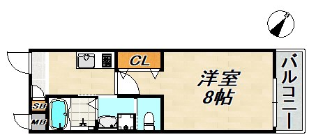 ワコーレヴィータ川西通 間取り図