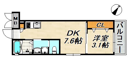 ワコーレヴィータ川西通 間取り図