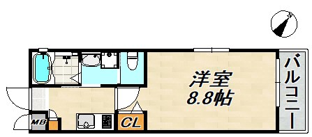 ワコーレヴィータ川西通 間取り図