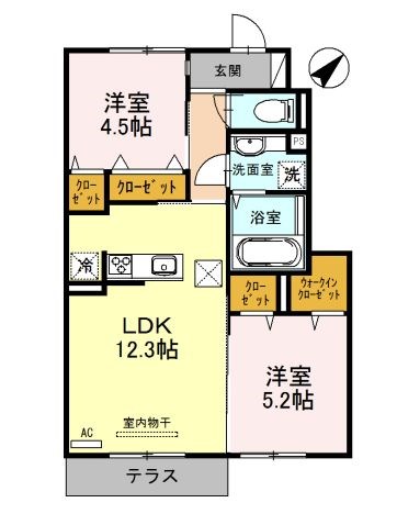 キャム月見山Ⅰ 間取り図