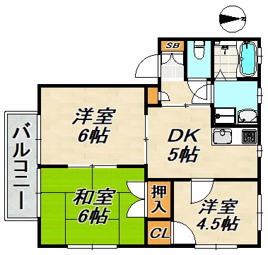 メゾンドゥ西山 間取り図