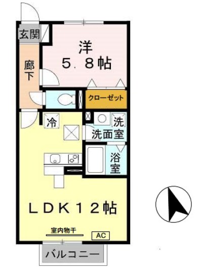 アンソレイエ 間取り図