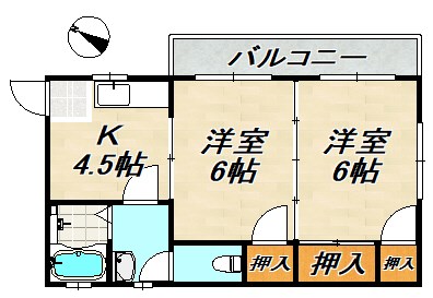 ハイツ朝 間取り図