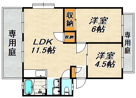 アマン鈴蘭台 間取り図