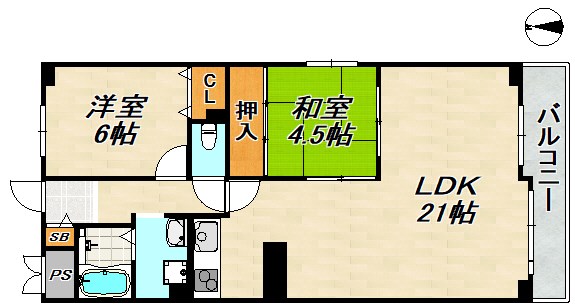 ベルトゥリー若草 間取り図