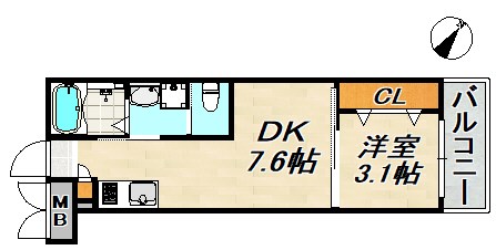 ワコーレヴィータ川西通 間取り図