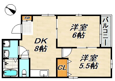ベルトゥリー板宿EAST 間取り図