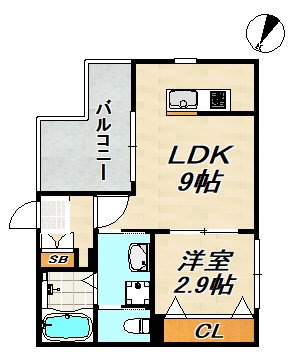 アミソレイユ長田 間取り図