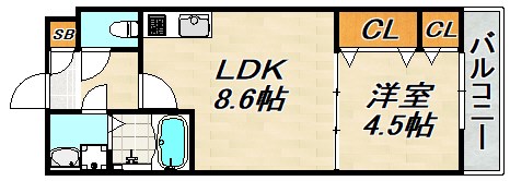 ジーメゾン神戸駒ヶ林 間取り図