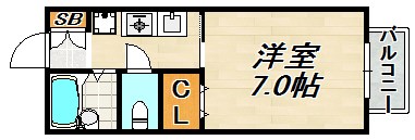 フレンドハイツ須磨 間取り図