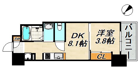 クローバーマーレ神戸 間取り図