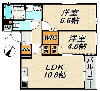 ワコーレヴィータ宝田町 間取り図