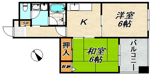 ハピネス東須磨 間取り図