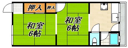 鈴蘭台南町アパートメント 間取り図