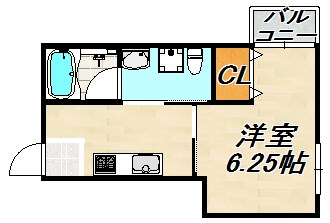 フロンフィール大道通 間取り図