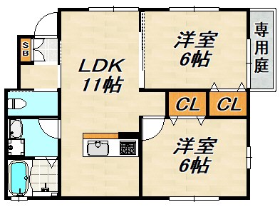 KARIN房王寺 間取り図