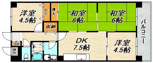 サンコート萩乃台 間取り
